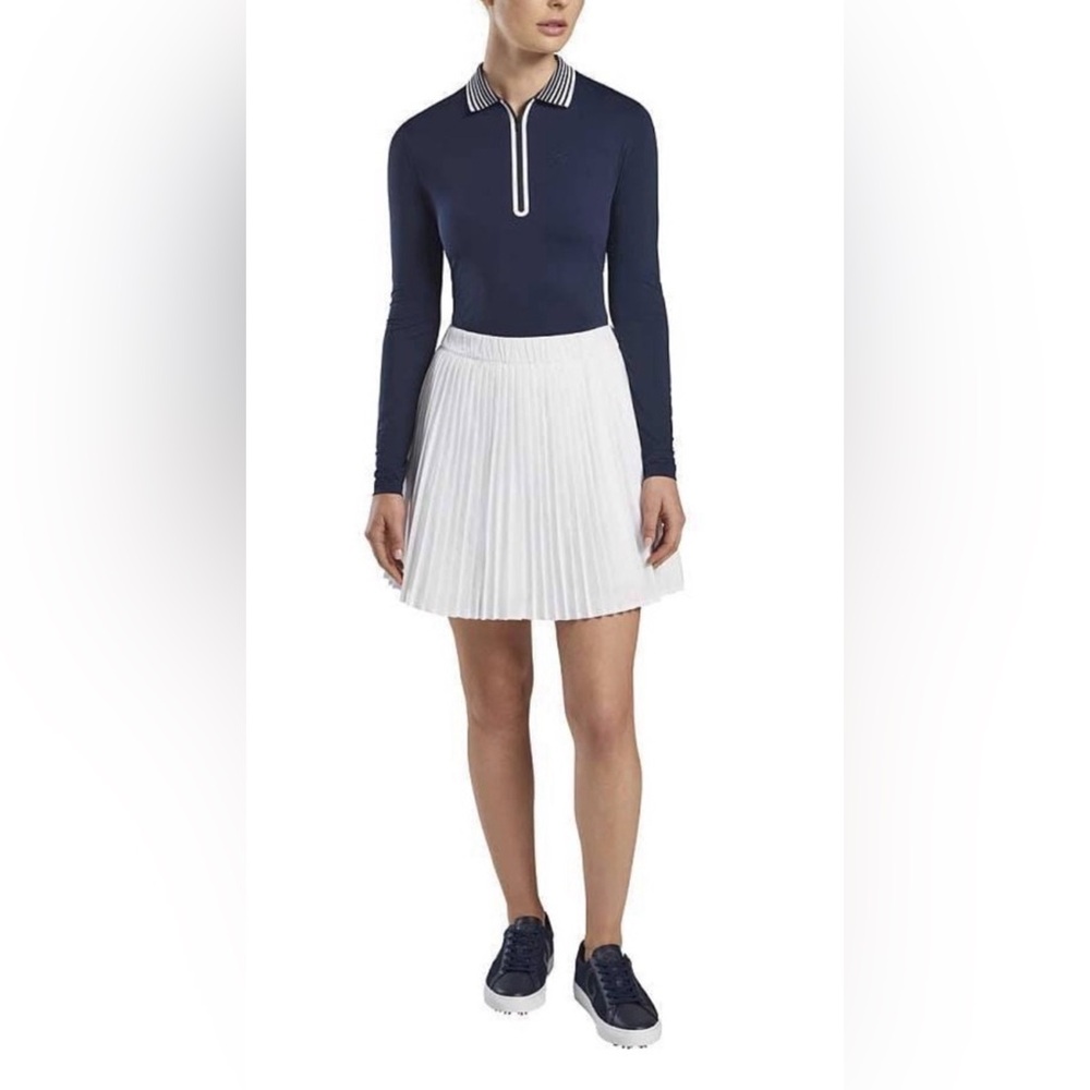 G/FORE White Pleated Mini Golf Skirt